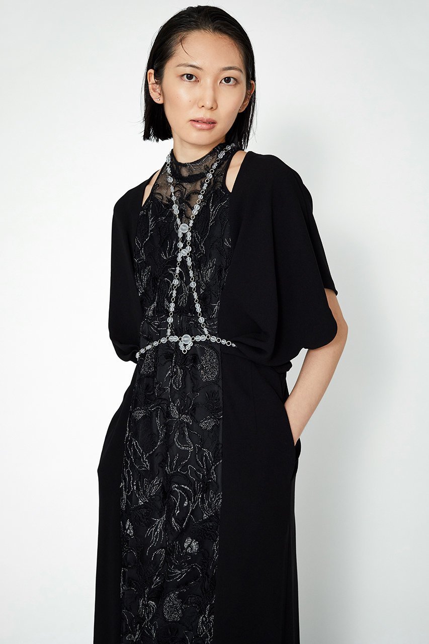 【ミューラル/MURRAL】のSeem flower laceドレス 人気、トレンドファッション・服の通販 founy(ファニー) 　ファッション　Fashion　レディースファッション　Fashion for Women　ワンピース　Dresses　フォーマル・パーティードレス・結婚式用ドレス　Elegant & Casual Dresses　チュニック　Tunic Tops & Dresses　2025年　2025　2025春夏・S/S　Spring/Summer 2025 SS25　コレクション　Collection, Seasonal Line　ショルダー　Shoulder, Shoulder Strap　チュニック　Tunic, Long Top　ドレス　Dress, One-Piece　レース　Lace, Lace Fabric　ロング　Long, Long-Length　手描き　Hand-Drawn, Illustrated　other-6|ID: prp329100004418934 ipo3291000000032874029