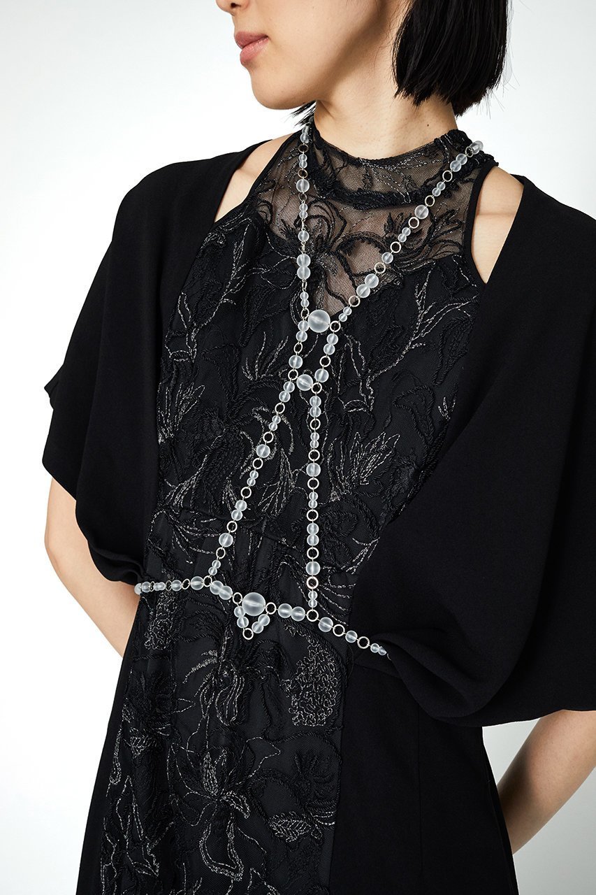 【ミューラル/MURRAL】のSeem flower laceドレス 人気、トレンドファッション・服の通販 founy(ファニー) 　ファッション　Fashion　レディースファッション　Fashion for Women　ワンピース　Dresses　フォーマル・パーティードレス・結婚式用ドレス　Elegant & Casual Dresses　チュニック　Tunic Tops & Dresses　2025年　2025　2025春夏・S/S　Spring/Summer 2025 SS25　コレクション　Collection, Seasonal Line　ショルダー　Shoulder, Shoulder Strap　チュニック　Tunic, Long Top　ドレス　Dress, One-Piece　レース　Lace, Lace Fabric　ロング　Long, Long-Length　手描き　Hand-Drawn, Illustrated　other-8|ID: prp329100004418934 ipo3291000000032874040