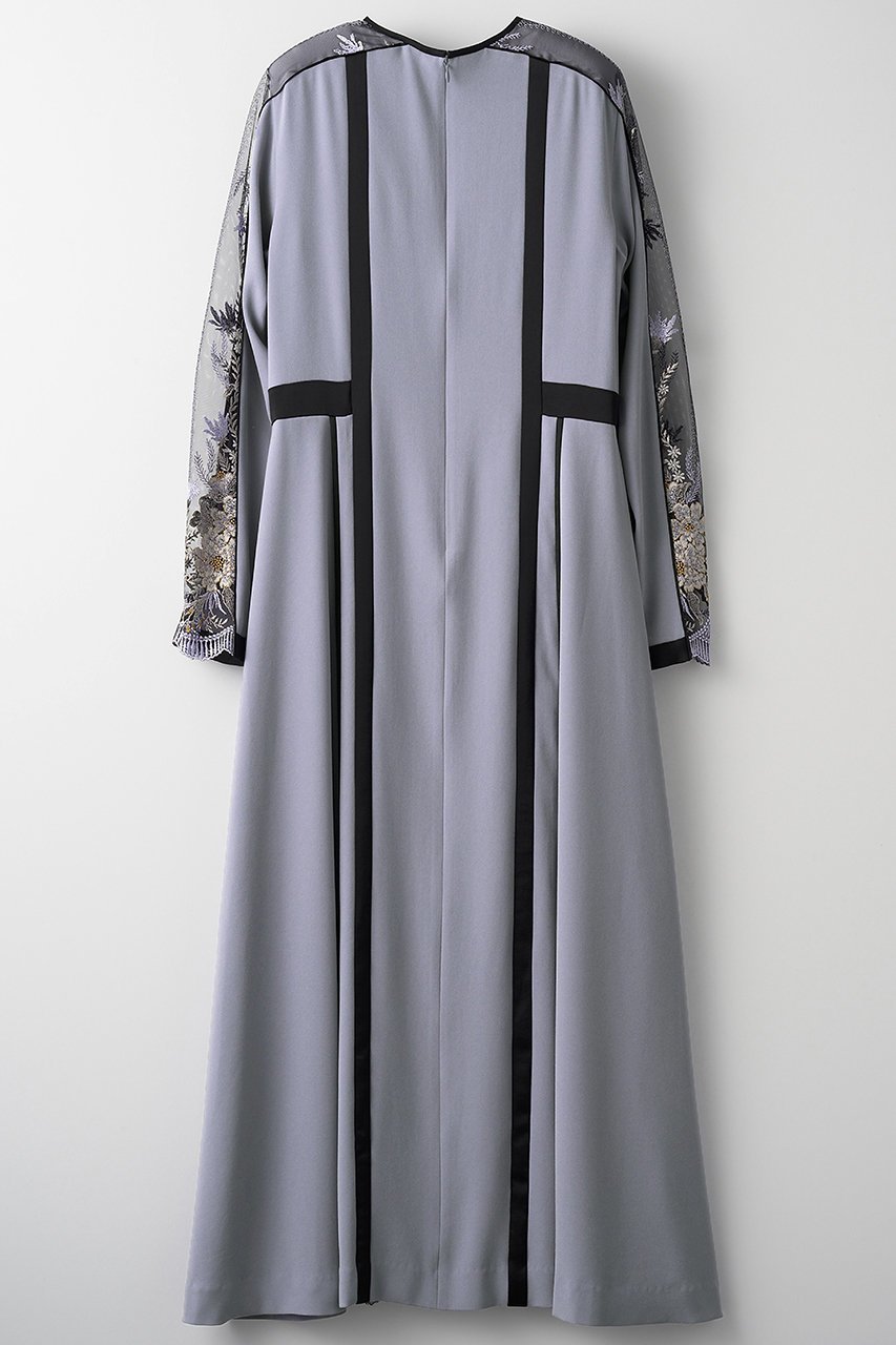 【ミューラル/MURRAL】のFramed flower laceドレス 人気、トレンドファッション・服の通販 founy(ファニー) 　ファッション　Fashion　レディースファッション　Fashion for Women　ワンピース　Dresses　フォーマル・パーティードレス・結婚式用ドレス　Elegant & Casual Dresses　チュニック　Tunic Tops & Dresses　エレガント 上品　Elegant　シェイプ　Shape, Slim Fit　スリーブ　Sleeve, Long Sleeve / Short Sleeve　チュニック　Tunic, Long Top　ドレス　Dress, One-Piece　パープル　Purple, Violet　モチーフ　Motif, Design Theme　レース　Lace, Lace Fabric　ロング　Long, Long-Length　other-2|ID: prp329100004418935 ipo3291000000035395769