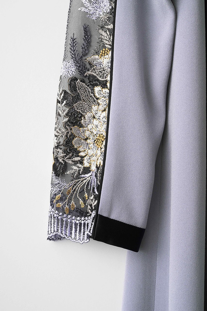 【ミューラル/MURRAL】のFramed flower laceドレス 人気、トレンドファッション・服の通販 founy(ファニー) 　ファッション　Fashion　レディースファッション　Fashion for Women　ワンピース　Dresses　フォーマル・パーティードレス・結婚式用ドレス　Elegant & Casual Dresses　チュニック　Tunic Tops & Dresses　エレガント 上品　Elegant　シェイプ　Shape, Slim Fit　スリーブ　Sleeve, Long Sleeve / Short Sleeve　チュニック　Tunic, Long Top　ドレス　Dress, One-Piece　パープル　Purple, Violet　モチーフ　Motif, Design Theme　レース　Lace, Lace Fabric　ロング　Long, Long-Length　other-5|ID: prp329100004418935 ipo3291000000035395772