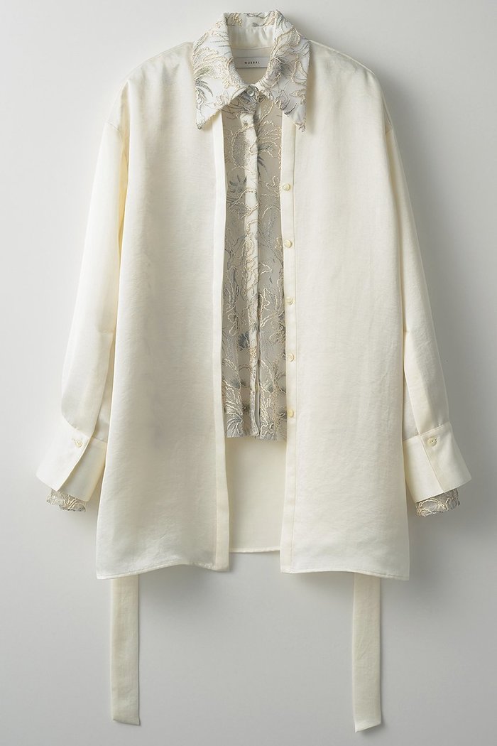 【ミューラル/MURRAL】のSeem flower laceシャツ インテリア・キッズ・メンズ・レディースファッション・服の通販 founy(ファニー) https://founy.com/ ファッション Fashion レディースファッション WOMEN トップス・カットソー Tops/Tshirt シャツ/ブラウス Shirts/Blouses カーディガン Cardigan スリーブ Sleeve フェルト Felt ロング Long |ID: prp329100004418938 ipo3291000000030850876