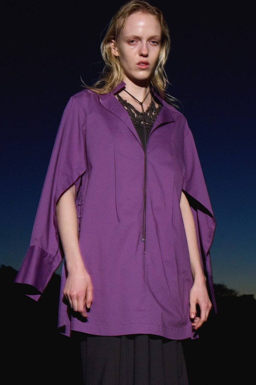 【ミューラル/MURRAL】のスリットスキッパーシャツ 人気、トレンドファッション・服の通販 founy(ファニー) 　ファッション　Fashion　レディースファッション　WOMEN　トップス・カットソー　Tops/Tshirt　シャツ/ブラウス　Shirts/Blouses　カッティング　Cutting　シンプル　Simple　ストレッチ　Stretch　スリーブ　Sleeve　ブロード　Broad　モダン　Modern　リラックス　Relax　ロング　Long　other-6|ID: prp329100004418939 ipo3291000000031329394