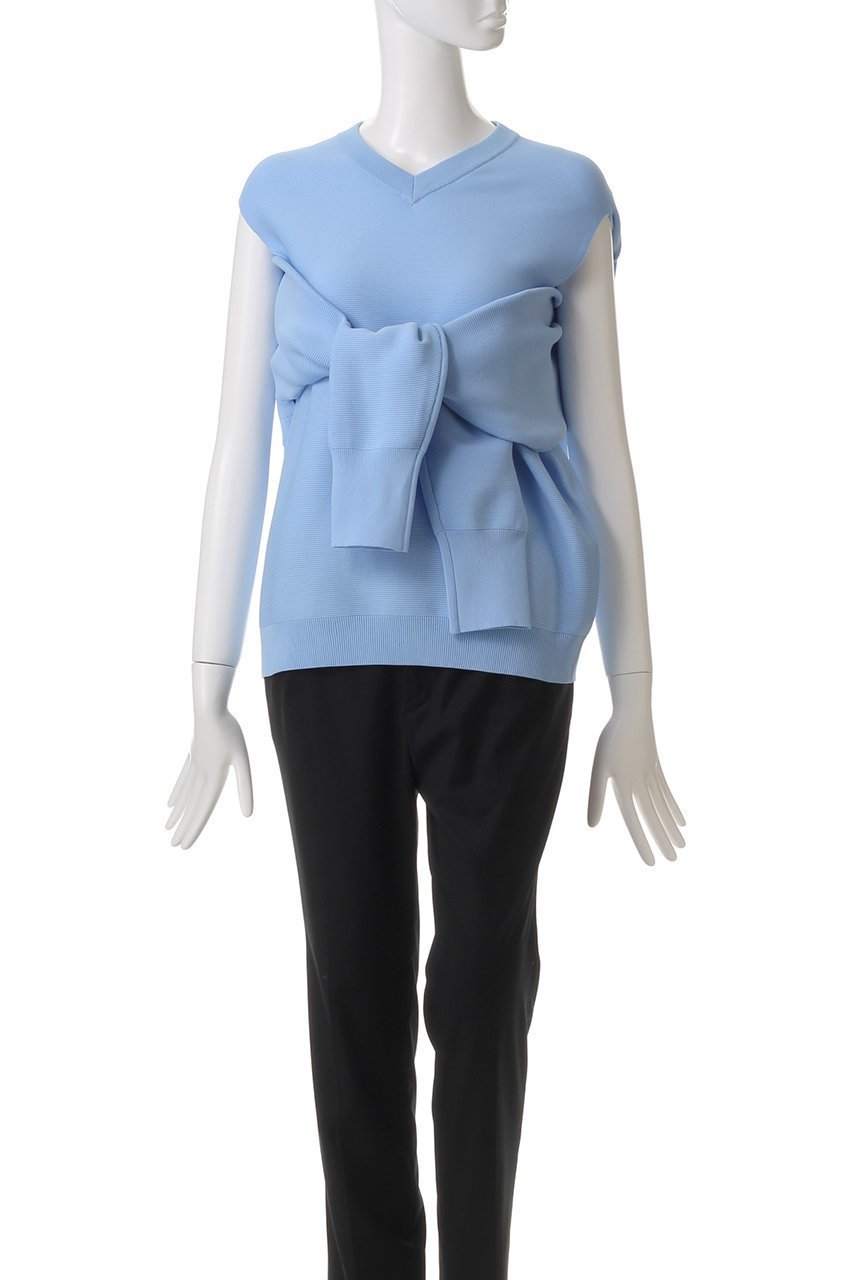 【アルアバイル/allureville】のスラッシュアーム2WAY プルオーバー 人気、トレンドファッション・服の通販 founy(ファニー) 　ファッション　Fashion　レディースファッション　Fashion for Women　トップス・カットソー　Cut & Sew Tops　ニット　Knit Tops & Sweaters　カジュアルプルオーバー・ニットトップス　Pullovers & Knit Tops / Casual Pullovers　インナー　Innerwear　スリット　Slit, Slit Detail　再入荷　Restock / Back in Stock　other-6|ID: prp329100004418947 ipo3291000000035051470