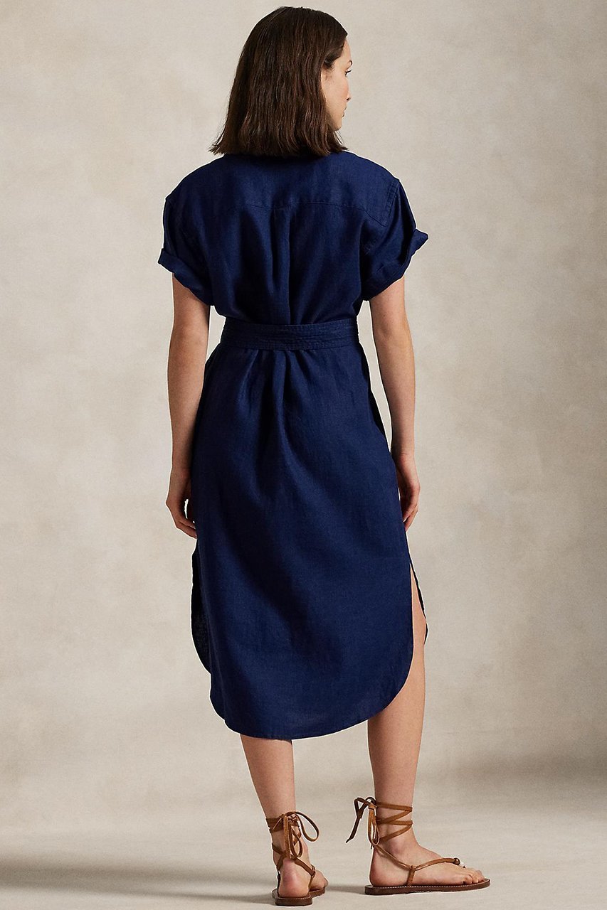 【ラルフローレン/RALPH LAUREN】の【POLO RALPH LAUREN】リネン ショートスリーブ シャツドレス 人気、トレンドファッション・服の通販 founy(ファニー) 　ファッション　Fashion　レディースファッション　Fashion for Women　ワンピース　Dresses　フォーマル・パーティードレス・結婚式用ドレス　Elegant & Casual Dresses　チュニック　Tunic Tops & Dresses　サンダル　Sandals, Summer Shoes　ショート　Short, Short Length　ストレート　Straight, Straight Cut　スニーカー　Sneakers, Trainers　スリット　Slit, Slit Detail　スリーブ　Sleeve, Long Sleeve / Short Sleeve　チュニック　Tunic, Long Top　ドレス　Dress, One-Piece　フィット　Fit, Slim Fit　プリーツ　Pleats, Pleated　ボックス　Boxy, Box Shape　ヨーク　Yoke, Yoke Design　ラウンド　Round, Round Neck　リネン　Linen, Linen Fabric　半袖　Short Sleeve, Half Sleeve　other-4|ID: prp329100004418955 ipo3291000000032871619