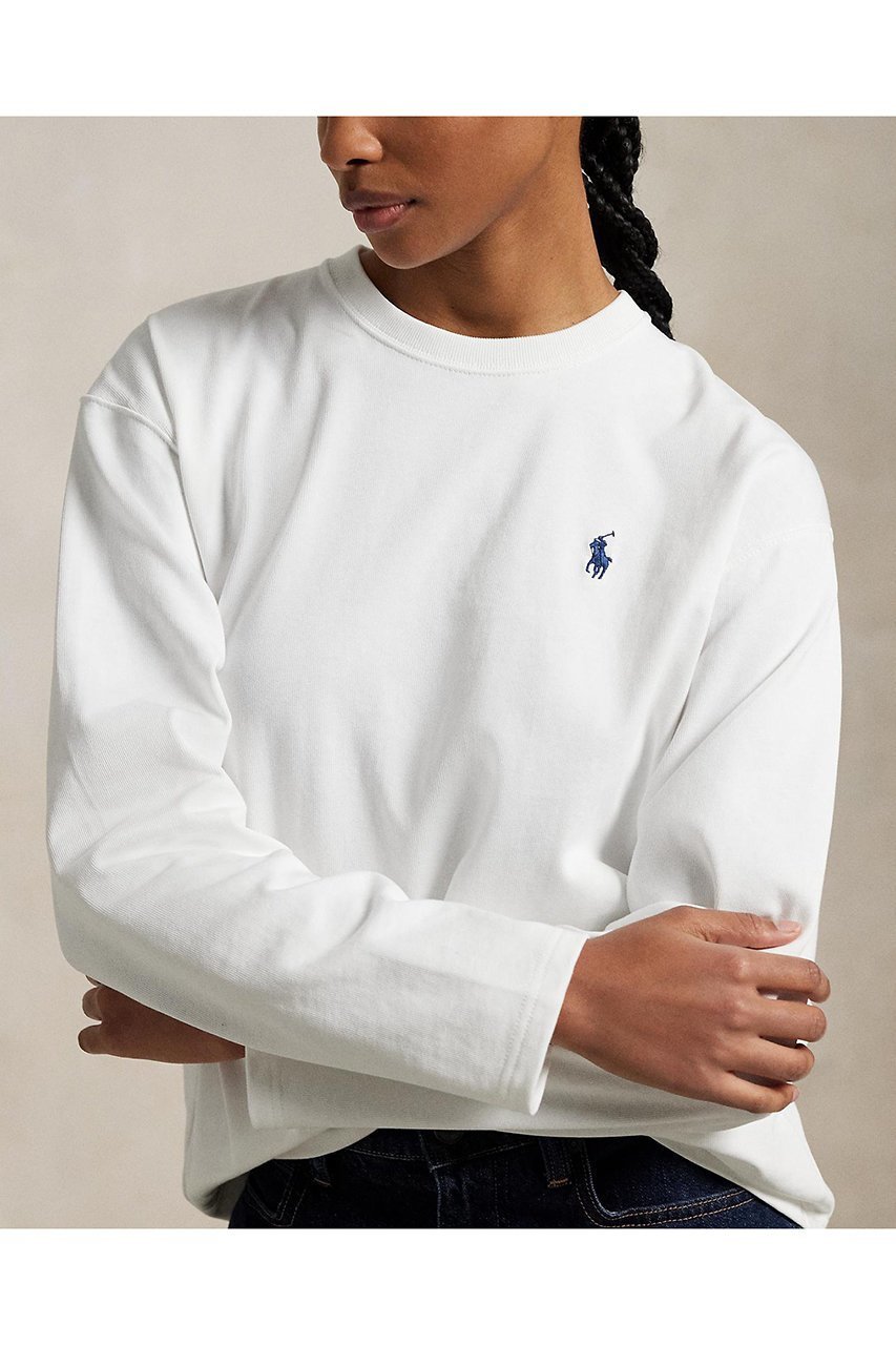 【ラルフローレン/RALPH LAUREN】の【POLO RALPH LAUREN】コットン ジャージー ロングスリーブ Tシャツ 人気、トレンドファッション・服の通販 founy(ファニー) 　ファッション　Fashion　レディースファッション　Fashion for Women　トップス・カットソー　Cut & Sew Tops　シャツ・ブラウス・オフィスカジュアル　Elegant Blouses & Button-Ups　ロングTシャツ・Tシャツ　Longline T-Shirts & Tees　カットソー・ベーシックTシャツ　Cut-and-Sewn Tops / Stretch Tees & Basics　インナー　Innerwear　カーディガン　Cardigan, Knitwear　シンプル　Simple, Minimal　ジャケット　Jacket, Outerwear　ストレート　Straight, Straight Cut　スリーブ　Sleeve, Long Sleeve / Short Sleeve　フィット　Fit, Slim Fit　ロング　Long, Long-Length　定番　Standard, Basic Item　長袖　Long Sleeve, Full Sleeve　other-3|ID: prp329100004418956 ipo3291000000032863050