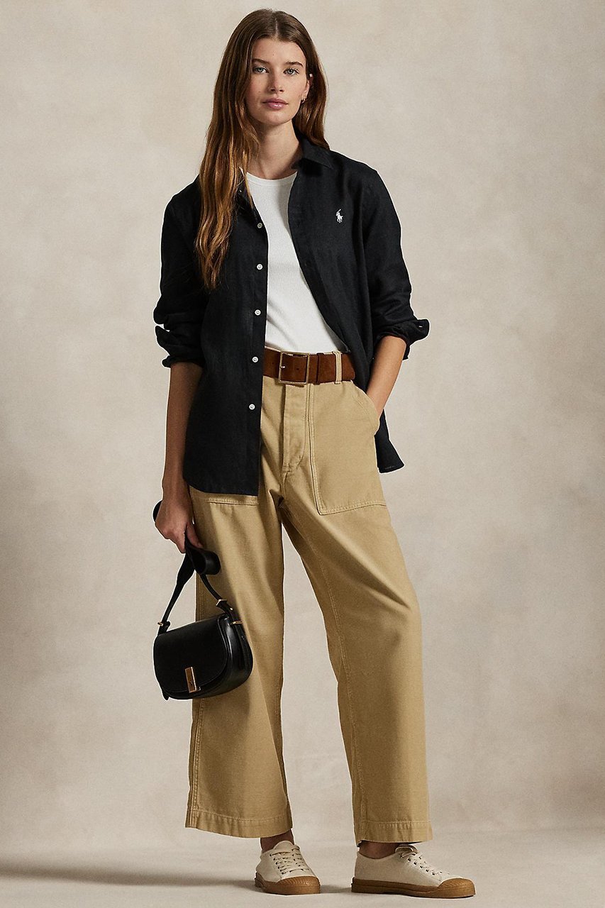 【ラルフローレン/RALPH LAUREN】の【POLO RALPH LAUREN】クラシック フィット リネン シャツ 人気、トレンドファッション・服の通販 founy(ファニー) 　ファッション　Fashion　レディースファッション　Fashion for Women　トップス・カットソー　Cut & Sew Tops　シャツ・ブラウス・オフィスカジュアル　Elegant Blouses & Button-Ups　エレガント 上品　Elegant　カフス　Cuff Design　クラシック　Classic, Timeless Style　ストレート　Straight, Straight Cut　スリーブ　Sleeve, Long Sleeve / Short Sleeve　フィット　Fit, Slim Fit　プリーツ　Pleats, Pleated　ボックス　Boxy, Box Shape　ヨーク　Yoke, Yoke Design　ラウンド　Round, Round Neck　リネン　Linen, Linen Fabric　ロング　Long, Long-Length　夏　Summer　長袖　Long Sleeve, Full Sleeve　other-2|ID: prp329100004418959 ipo3291000000035561790