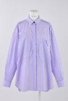 【エンフォルド/ENFOLD】のPE/RYストライプ アップリケSH/シャツ 人気、トレンドファッション・服の通販 founy(ファニー) ファッション Fashion レディースファッション Fashion for Women トップス・カットソー Cut & Sew Tops シャツ・ブラウス・オフィスカジュアル Elegant Blouses & Button-Ups おすすめ Recommended / Our Picks ストライプ Stripe, Striped Pattern スリーブ Sleeve, Long Sleeve / Short Sleeve ベスト Vest, Waistcoat ロング Long, Long-Length thumbnail ライトパープル|ID: prp329100004420273 ipo3291000000032853465