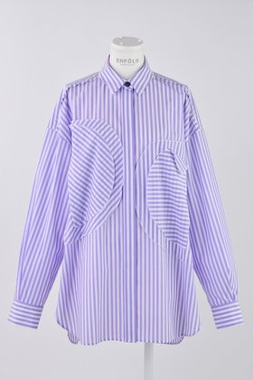 【エンフォルド/ENFOLD】のPE/RYストライプ アップリケSH/シャツ 人気、トレンドファッション・服の通販 founy(ファニー) ファッション Fashion レディースファッション Fashion for Women トップス・カットソー Cut & Sew Tops シャツ・ブラウス・オフィスカジュアル Elegant Blouses & Button-Ups おすすめ Recommended / Our Picks ストライプ Stripe, Striped Pattern スリーブ Sleeve, Long Sleeve / Short Sleeve ベスト Vest, Waistcoat ロング Long, Long-Length |ID:prp329100004420273