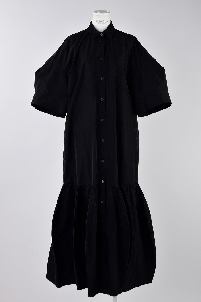【エンフォルド/ENFOLD】のソフトメモリータフタ 立体5分袖SH DRS/ドレス 人気、トレンドファッション・服の通販 founy(ファニー) 　ファッション　Fashion　レディースファッション　Fashion for Women　ワンピース　Dresses　フォーマル・パーティードレス・結婚式用ドレス　Elegant & Casual Dresses　チュニック　Tunic Tops & Dresses　チュニック　Tunic, Long Top　ドレス　Dress, One-Piece　パターン　Pattern, Design Print　リラックス　Relax, Relaxed Fit　ロング　Long, Long-Length　 other-1|ID: prp329100004420277 ipo3291000000032870989