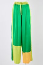 【エンフォルド/ENFOLD】のミッションサテン カラーブロック PT/パンツ 人気、トレンドファッション・服の通販 founy(ファニー) ファッション Fashion レディースファッション Fashion for Women パンツ Pants & Trousers サテン Satin, Glossy Fabric シンプル Simple, Minimal ブロック Block, Solid Block Pattern リラックス Relax, Relaxed Fit 夏 Summer thumbnail グリーン|ID: prp329100004420278 ipo3291000000036099791