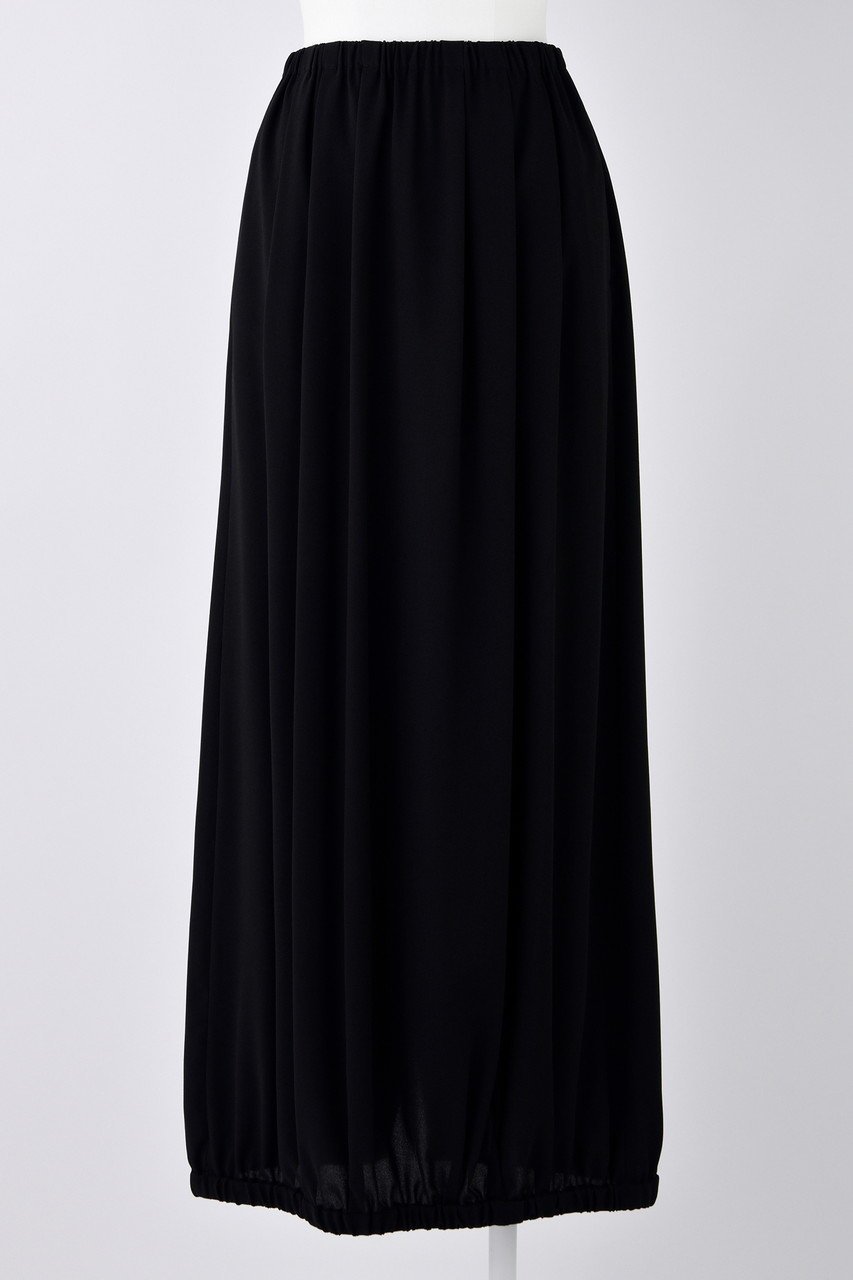 【エンフォルド/ENFOLD】のPEライトジョーゼット ギャザーストレートSK/スカート インテリア・キッズ・メンズ・レディースファッション・服の通販 founy(ファニー) 　ファッション　Fashion　レディースファッション　Fashion for Women　スカート　Skirts　ロングスカート　Long Skirts / Maxi & Midi Skirts　ギャザー　Gathered, Ruffled　ジョーゼット　Georgette, Semi-Sheer Fabric　ストレート　Straight, Straight Cut　ツイル　Twist, Twisted Detail　ドレープ　Drape, Draping Fabric　リラックス　Relax, Relaxed Fit　ロング　Long, Long-Length　定番　Standard, Basic Item　ブラック|ID: prp329100004420282 ipo3291000000035344955