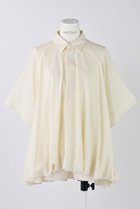 【エンフォルド/ENFOLD】のPEライトジョーゼット バルーン5分袖 BL/ブラウス 人気、トレンドファッション・服の通販 founy(ファニー) ファッション Fashion レディースファッション Fashion for Women トップス・カットソー Cut & Sew Tops シャツ・ブラウス・オフィスカジュアル Elegant Blouses & Button-Ups ショート Short, Short Length ジョーゼット Georgette, Semi-Sheer Fabric スリーブ Sleeve, Long Sleeve / Short Sleeve バルーン Balloon, Balloon Silhouette thumbnail オフホワイト|ID: prp329100004420283 ipo3291000000032853592