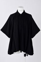 【エンフォルド/ENFOLD】のPEライトジョーゼット バルーン5分袖 BL/ブラウス 人気、トレンドファッション・服の通販 founy(ファニー) ファッション Fashion レディースファッション Fashion for Women トップス・カットソー Cut & Sew Tops シャツ・ブラウス・オフィスカジュアル Elegant Blouses & Button-Ups ショート Short, Short Length ジョーゼット Georgette, Semi-Sheer Fabric スリーブ Sleeve, Long Sleeve / Short Sleeve バルーン Balloon, Balloon Silhouette thumbnail ブラック|ID: prp329100004420283 ipo3291000000032853596