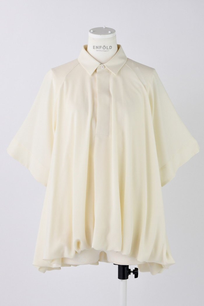 【エンフォルド/ENFOLD】のPEライトジョーゼット バルーン5分袖 BL/ブラウス インテリア・キッズ・メンズ・レディースファッション・服の通販 founy(ファニー) https://founy.com/ ファッション Fashion レディースファッション Fashion for Women トップス・カットソー Cut & Sew Tops シャツ・ブラウス・オフィスカジュアル Elegant Blouses & Button-Ups ショート Short, Short Length ジョーゼット Georgette, Semi-Sheer Fabric スリーブ Sleeve, Long Sleeve / Short Sleeve バルーン Balloon, Balloon Silhouette |ID: prp329100004420283 ipo3291000000036071185