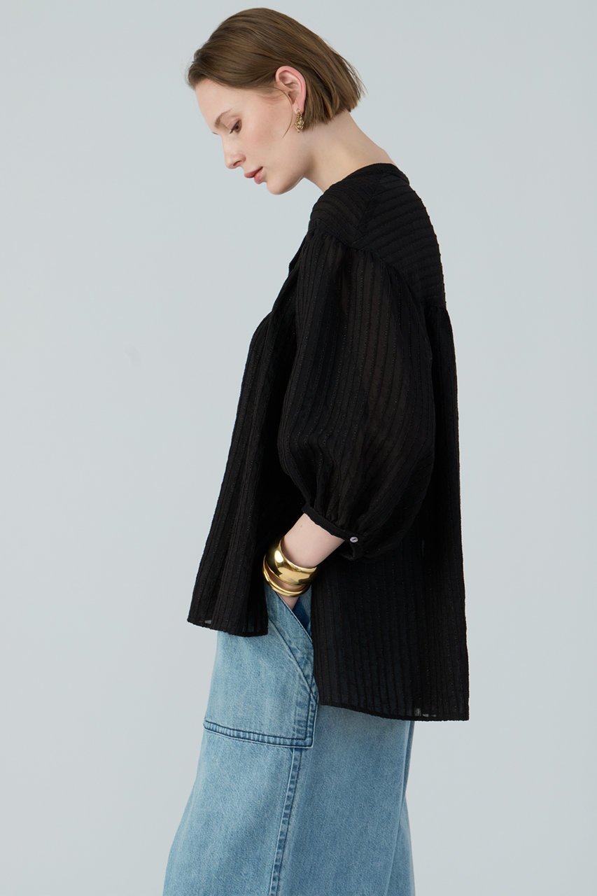【ハウス オブ ロータス/HOUSE OF LOTUS】のラメドビーブラウス 人気、トレンドファッション・服の通販 founy(ファニー) 　ファッション　Fashion　レディースファッション　WOMEN　トップス・カットソー　Tops/Tshirt　シャツ/ブラウス　Shirts/Blouses　シアー　Sheer　スリット　Slit　スリーブ　Sleeve　バルーン　Balloon　フェミニン　Feminine　ロング　Long　エレガント 上品　Elegant　other-8|ID: prp329100004420288 ipo3291000000031328831