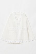 【ハウス オブ ロータス/HOUSE OF LOTUS】のリネンコットンレースジャケット ホワイト|ID: prp329100004420289 ipo3291000000032684511