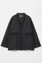 【ハウス オブ ロータス/HOUSE OF LOTUS】のリネンコットンレースジャケット ブラック|ID: prp329100004420289 ipo3291000000032684512