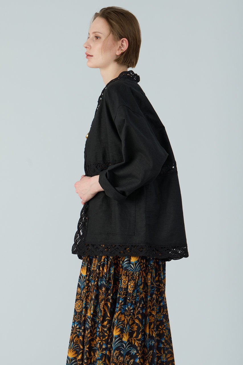【ハウス オブ ロータス/HOUSE OF LOTUS】のリネンコットンレースジャケット 人気、トレンドファッション・服の通販 founy(ファニー) 　ファッション　Fashion　レディースファッション　Ladies' Fashion Online　アウター　Coat Outerwear　ジャケット　Jackets　エレガント 上品　Elegant　シンプル　Simple　ジャケット　Jacket　リネン　Linen　レース　Race　再入荷　Restock/Back In Stock/Re Arrival　夏　Summer　other-3|ID: prp329100004420289 ipo3291000000032684514