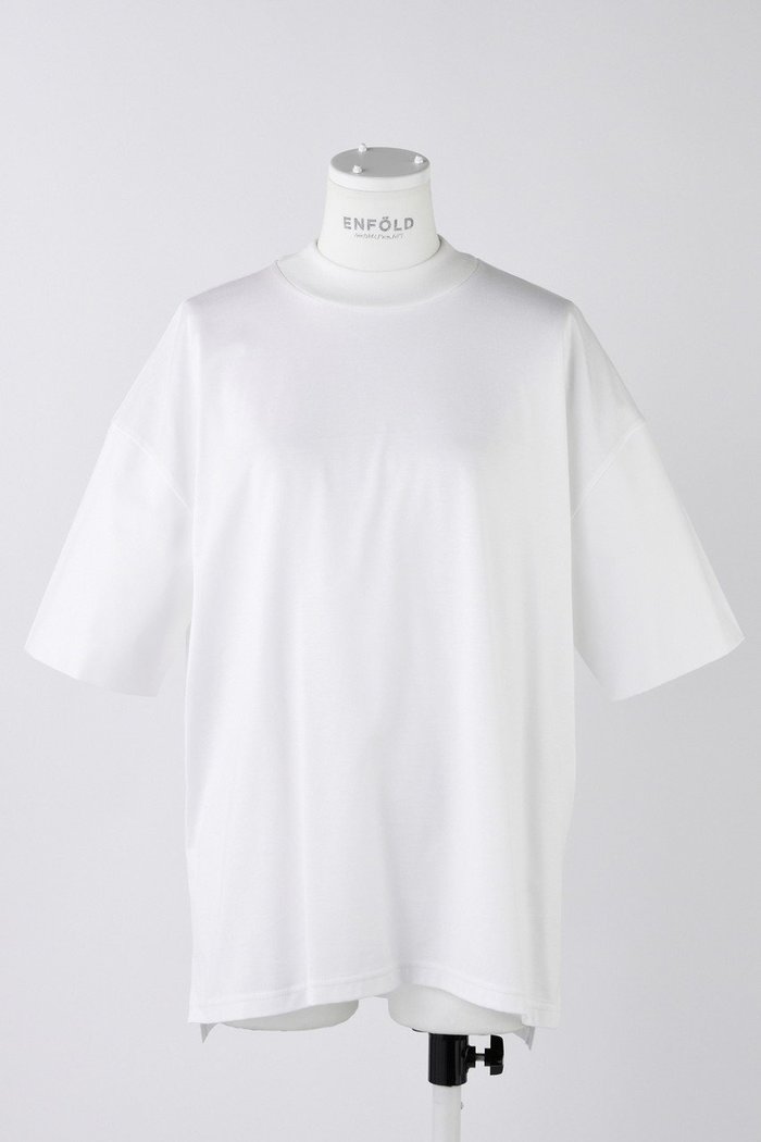 【エンフォルド/ENFOLD】のライトシルケット天竺 ハイネックシャツスリーブ Tシャツ インテリア・キッズ・メンズ・レディースファッション・服の通販 founy(ファニー) https://founy.com/ ファッション Fashion レディースファッション Fashion for Women トップス・カットソー Cut & Sew Tops シャツ・ブラウス・オフィスカジュアル Elegant Blouses & Button-Ups ロングTシャツ・Tシャツ Longline T-Shirts & Tees カットソー・ベーシックTシャツ Cut-and-Sewn Tops / Stretch Tees & Basics エレガント 上品 Elegant ショート Short, Short Length シルケット Silket, Silky Cotton シンプル Simple, Minimal スリーブ Sleeve, Long Sleeve / Short Sleeve ハイネック High Neck, Mock Neck ルーズ Loose, Oversized |ID: prp329100004420292 ipo3291000000036148968