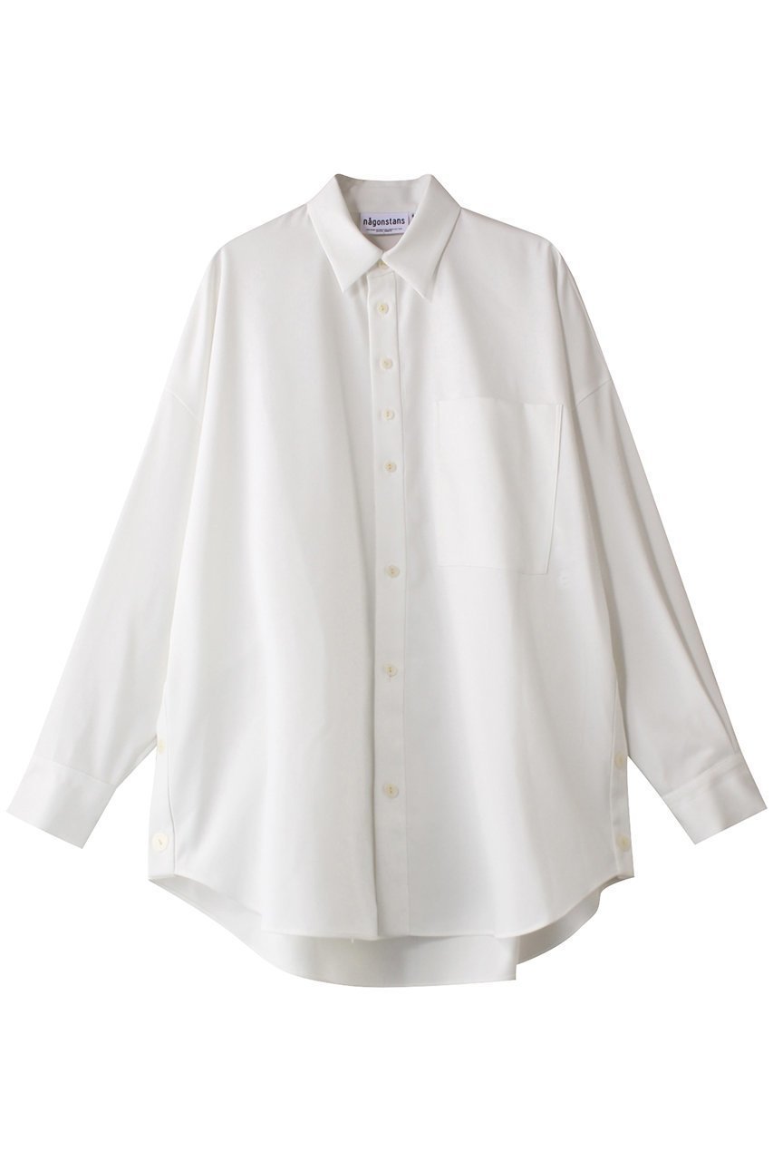 【ナゴンスタンス/nagonstans】のPOLYCHINO Relax ルーズSH/シャツ 人気、トレンドファッション・服の通販 founy(ファニー) 　ファッション　Fashion　レディースファッション　Fashion for Women　トップス・カットソー　Cut & Sew Tops　シャツ・ブラウス・オフィスカジュアル　Elegant Blouses & Button-Ups　スリット　Slit, Slit Detail　スリーブ　Sleeve, Long Sleeve / Short Sleeve　ルーズ　Loose, Oversized　ロング　Long, Long-Length　 other-1|ID: prp329100004420296 ipo3291000000035822696