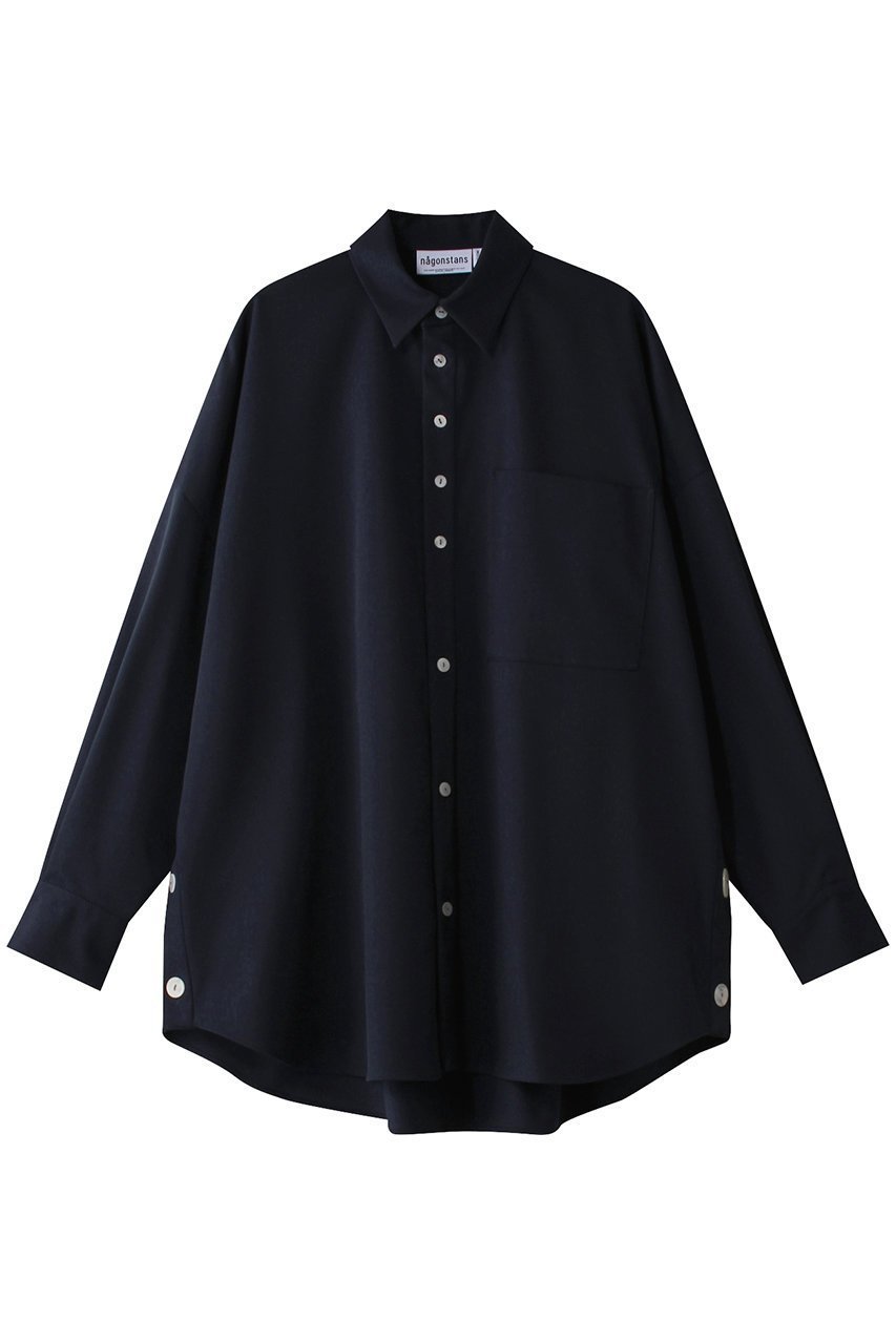 【ナゴンスタンス/nagonstans】のPOLYCHINO Relax ルーズSH/シャツ インテリア・キッズ・メンズ・レディースファッション・服の通販 founy(ファニー) 　ファッション　Fashion　レディースファッション　Fashion for Women　トップス・カットソー　Cut & Sew Tops　シャツ・ブラウス・オフィスカジュアル　Elegant Blouses & Button-Ups　スリット　Slit, Slit Detail　スリーブ　Sleeve, Long Sleeve / Short Sleeve　ルーズ　Loose, Oversized　ロング　Long, Long-Length　Space|ID: prp329100004420296 ipo3291000000035822699