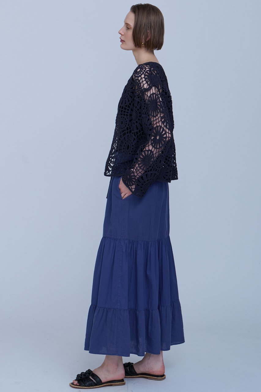 【ハウス オブ ロータス/HOUSE OF LOTUS】のガーメントダイティアードスカート 人気、トレンドファッション・服の通販 founy(ファニー) 　ファッション　Fashion　レディースファッション　WOMEN　スカート　Skirt　ティアードスカート　Tiered Skirts　ロングスカート　Long Skirt　ティアードスカート　Tiered Skirt　テクスチャー　Texture　ブロード　Broad　リネン　Linen　ロング　Long　other-5|ID: prp329100004420299 ipo3291000000031328854