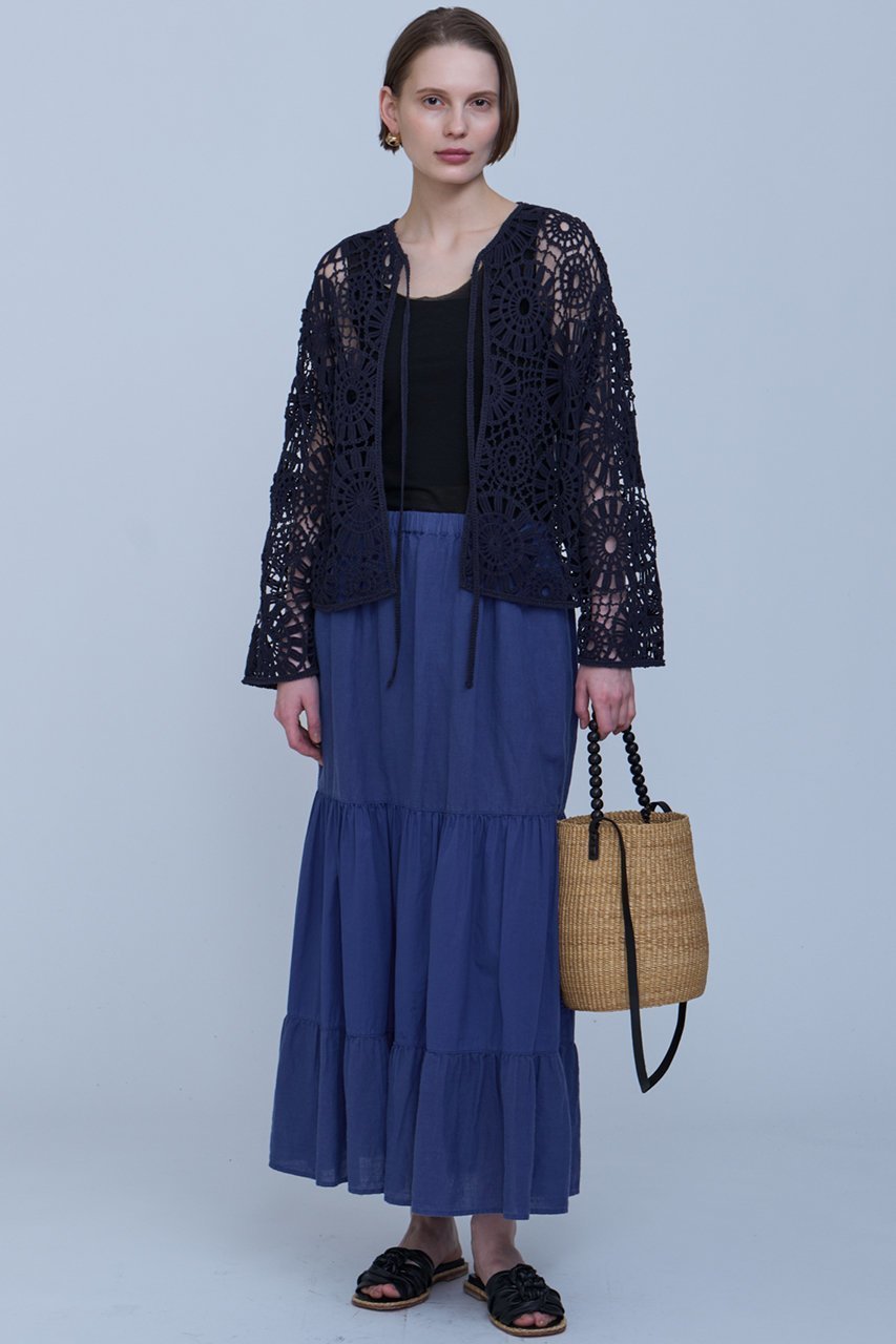 【ハウス オブ ロータス/HOUSE OF LOTUS】のガーメントダイティアードスカート 人気、トレンドファッション・服の通販 founy(ファニー) 　ファッション　Fashion　レディースファッション　WOMEN　スカート　Skirt　ティアードスカート　Tiered Skirts　ロングスカート　Long Skirt　ティアードスカート　Tiered Skirt　テクスチャー　Texture　ブロード　Broad　リネン　Linen　ロング　Long　other-7|ID: prp329100004420299 ipo3291000000031328856