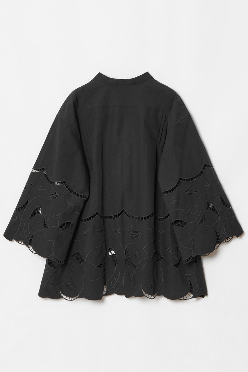 【ハウス オブ ロータス/HOUSE OF LOTUS】のコットンリネンスカラップ刺繍ブラウス 人気、トレンドファッション・服の通販 founy(ファニー) 　ファッション　Fashion　レディースファッション　WOMEN　トップス・カットソー　Tops/Tshirt　シャツ/ブラウス　Shirts/Blouses　エレガント 上品　Elegant　クラシカル　Classical　スリーブ　Sleeve　デニム　Denim　フラワー　Flower　フレアースカート　Flared Skirt　フレアースリーブ　Flared Sleeves　モチーフ　Motif　リラックス　Relax　ロング　Long　other-2|ID: prp329100004420304 ipo3291000000031263950