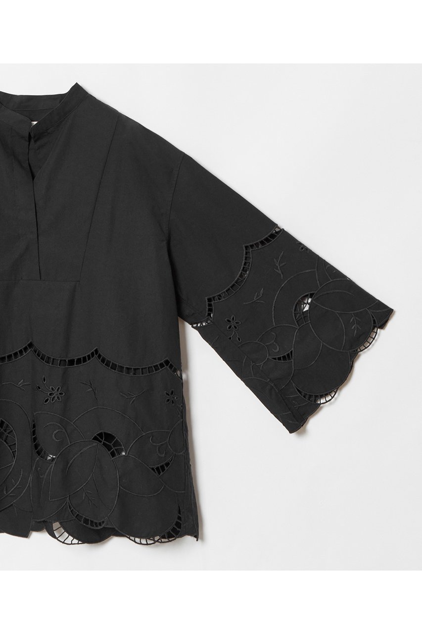 【ハウス オブ ロータス/HOUSE OF LOTUS】のコットンリネンスカラップ刺繍ブラウス 人気、トレンドファッション・服の通販 founy(ファニー) 　ファッション　Fashion　レディースファッション　WOMEN　トップス・カットソー　Tops/Tshirt　シャツ/ブラウス　Shirts/Blouses　エレガント 上品　Elegant　クラシカル　Classical　スリーブ　Sleeve　デニム　Denim　フラワー　Flower　フレアースカート　Flared Skirt　フレアースリーブ　Flared Sleeves　モチーフ　Motif　リラックス　Relax　ロング　Long　other-4|ID: prp329100004420304 ipo3291000000031263954