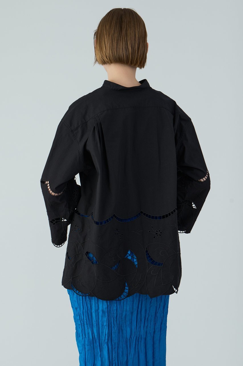 【ハウス オブ ロータス/HOUSE OF LOTUS】のコットンリネンスカラップ刺繍ブラウス 人気、トレンドファッション・服の通販 founy(ファニー) 　ファッション　Fashion　レディースファッション　WOMEN　トップス・カットソー　Tops/Tshirt　シャツ/ブラウス　Shirts/Blouses　エレガント 上品　Elegant　クラシカル　Classical　スリーブ　Sleeve　デニム　Denim　フラワー　Flower　フレアースカート　Flared Skirt　フレアースリーブ　Flared Sleeves　モチーフ　Motif　リラックス　Relax　ロング　Long　other-6|ID: prp329100004420304 ipo3291000000031328866