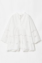 【ハウス オブ ロータス/HOUSE OF LOTUS】のコットンリネンスカラップ刺繍ブラウス 人気、トレンドファッション・服の通販 founy(ファニー) ファッション Fashion レディースファッション Fashion for Women トップス・カットソー Cut & Sew Tops シャツ・ブラウス・オフィスカジュアル Elegant Blouses & Button-Ups エレガント 上品 Elegant クラシカル Classical, Vintage-Inspired スリーブ Sleeve, Long Sleeve / Short Sleeve デニム Denim, Jeans Material フラワー Flower, Floral フレアースカート Flared Skirt, A-Line Skirt フレアースリーブ Flared Sleeve, Bell Sleeve モチーフ Motif, Design Theme リラックス Relax, Relaxed Fit ロング Long, Long-Length thumbnail ホワイト|ID: prp329100004420304 ipo3291000000032909224