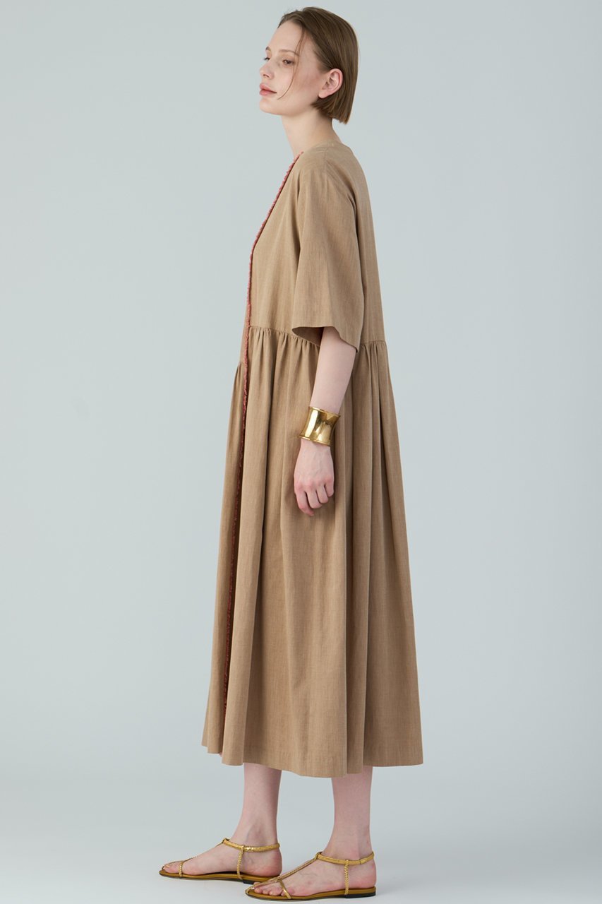 【ハウス オブ ロータス/HOUSE OF LOTUS】のシャドウボーダーフリンジワンピース 人気、トレンドファッション・服の通販 founy(ファニー) 　ファッション　Fashion　レディースファッション　WOMEN　ワンピース　Dress　チュニック　Tunic　チュニック　Tunic　バランス　Balance　フリンジ　Fringe　フロント　Front　リラックス　Relax　ロング　Long　other-7|ID: prp329100004420308 ipo3291000000031328878