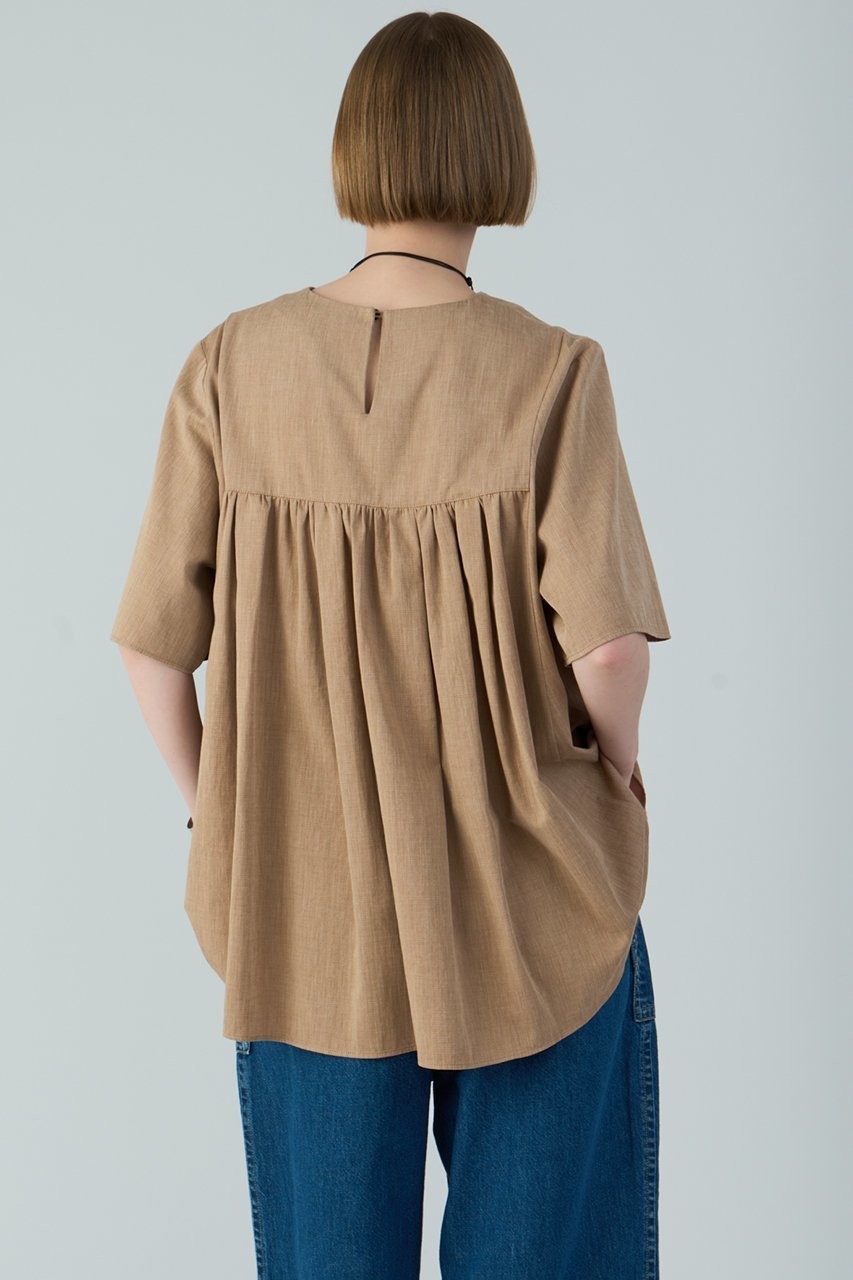 【ハウス オブ ロータス/HOUSE OF LOTUS】のシャドウボーダーフリンジブラウス 人気、トレンドファッション・服の通販 founy(ファニー) 　ファッション　Fashion　レディースファッション　Fashion for Women　トップス・カットソー　Cut & Sew Tops　シャツ・ブラウス・オフィスカジュアル　Elegant Blouses & Button-Ups　ギャザー　Gathered, Ruffled　ショート　Short, Short Length　シンプル　Simple, Minimal　スリーブ　Sleeve, Long Sleeve / Short Sleeve　フリンジ　Fringe, Tassel　フロント　Front, Front Design　エレガント 上品　Elegant　other-7|ID: prp329100004420309 ipo3291000000032629904