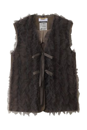 【ミュベール/MUVEIL】の3wayチュールジレ付きベスト 人気、トレンドファッション・服の通販 founy(ファニー) ファッション Fashion レディースファッション Fashion for Women アウター Coat / Outerwear Collection レディースジャケット・軽アウター Jackets ジャケット Jacket, Outerwear チュール Tulip, Tulip Motif フロント Front, Front Design ベスト Vest, Waistcoat リボン Ribbon, Bow エレガント 上品 Elegant |ID:prp329100004420313