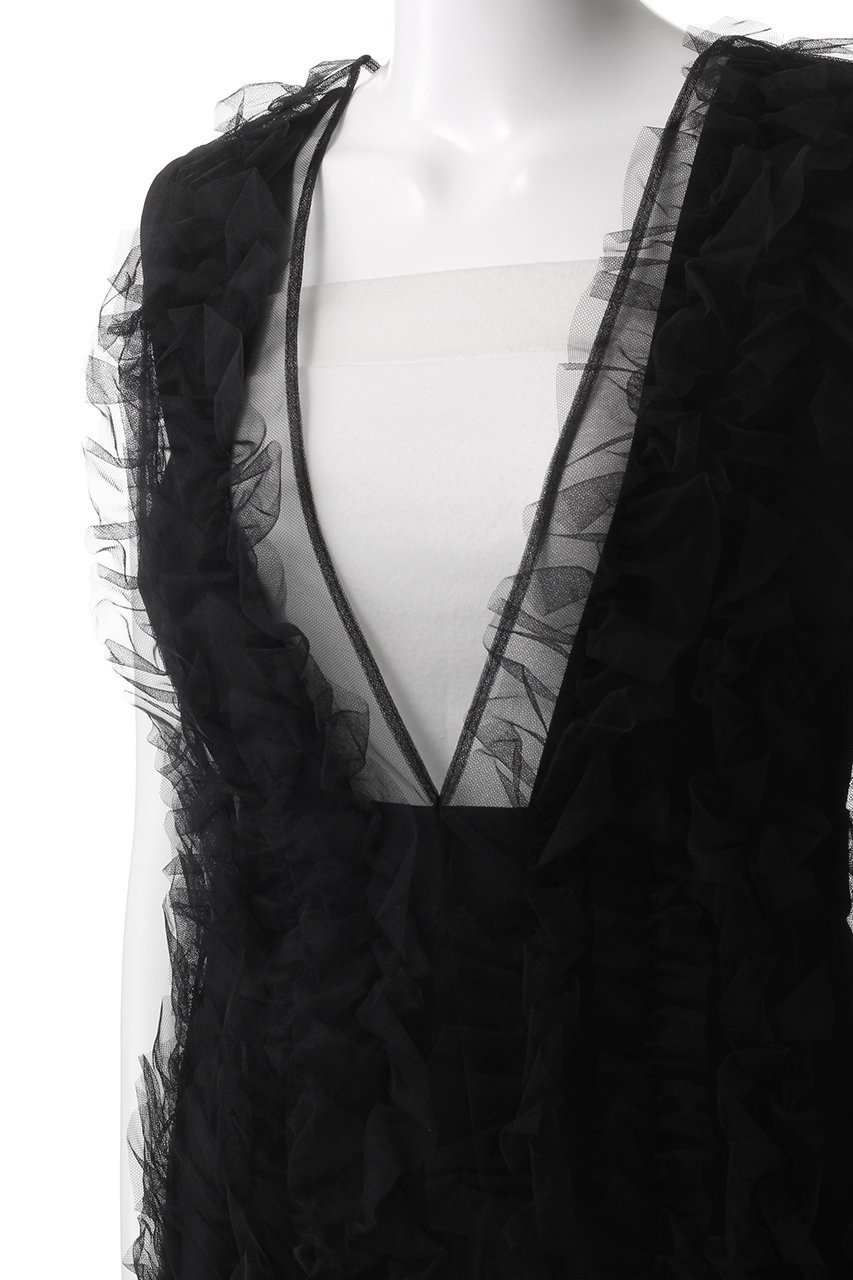 【ミュベール/MUVEIL】の4wayチュールベスト付きワンピース 人気、トレンドファッション・服の通販 founy(ファニー) 　ファッション　Fashion　レディースファッション　Fashion for Women　アウター　Coat / Outerwear Collection　ワンピース　Dresses　チュニック　Tunic Tops & Dresses　エレガント 上品　Elegant　サロペット　Overalls, Salopette　チュニック　Tunic, Long Top　フレア　Flare, Flared　ロング　Long, Long-Length　other-5|ID: prp329100004420314 ipo3291000000032872839