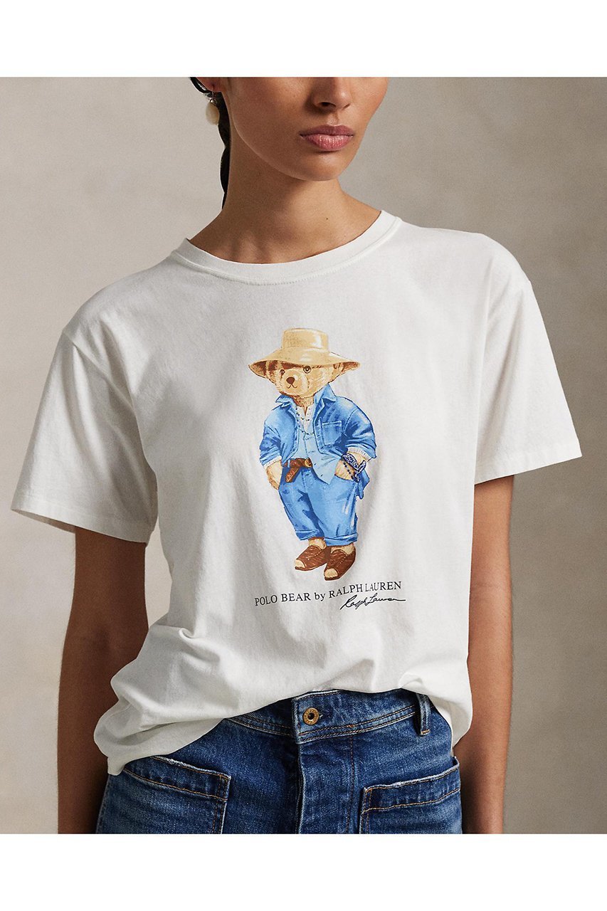 【ラルフローレン/RALPH LAUREN】の【POLO RALPH LAUREN】Polo ベア コットン ジャージー Tシャツ 人気、トレンドファッション・服の通販 founy(ファニー) 　ファッション　Fashion　レディースファッション　Fashion for Women　トップス・カットソー　Cut & Sew Tops　シャツ・ブラウス・オフィスカジュアル　Elegant Blouses & Button-Ups　ロングTシャツ・Tシャツ　Longline T-Shirts & Tees　カットソー・ベーシックTシャツ　Cut-and-Sewn Tops / Stretch Tees & Basics　ショート　Short, Short Length　シンプル　Simple, Minimal　ストレート　Straight, Straight Cut　スリーブ　Sleeve, Long Sleeve / Short Sleeve　フィット　Fit, Slim Fit　フロント　Front, Front Design　プリント　Print, Printed Pattern　リラックス　Relax, Relaxed Fit　半袖　Short Sleeve, Half Sleeve　other-3|ID: prp329100004420332 ipo3291000000032863100