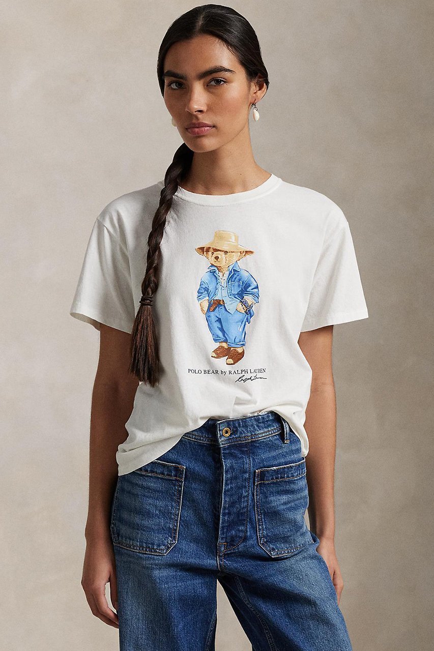 【ラルフローレン/RALPH LAUREN】の【POLO RALPH LAUREN】Polo ベア コットン ジャージー Tシャツ 人気、トレンドファッション・服の通販 founy(ファニー) 　ファッション　Fashion　レディースファッション　Fashion for Women　トップス・カットソー　Cut & Sew Tops　シャツ・ブラウス・オフィスカジュアル　Elegant Blouses & Button-Ups　ロングTシャツ・Tシャツ　Longline T-Shirts & Tees　カットソー・ベーシックTシャツ　Cut-and-Sewn Tops / Stretch Tees & Basics　ショート　Short, Short Length　シンプル　Simple, Minimal　ストレート　Straight, Straight Cut　スリーブ　Sleeve, Long Sleeve / Short Sleeve　フィット　Fit, Slim Fit　フロント　Front, Front Design　プリント　Print, Printed Pattern　リラックス　Relax, Relaxed Fit　半袖　Short Sleeve, Half Sleeve　other-5|ID: prp329100004420332 ipo3291000000032863112