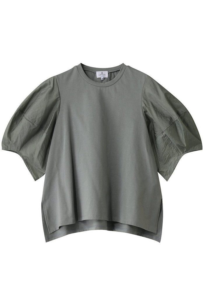 【ランバン オン ブルー/LANVIN en Bleu】のコクーンスリーブコンビカットソー インテリア・キッズ・メンズ・レディースファッション・服の通販 founy(ファニー) https://founy.com/ ファッション Fashion レディースファッション Fashion for Women トップス・カットソー Cut & Sew Tops シャツ・ブラウス・オフィスカジュアル Elegant Blouses & Button-Ups ロングTシャツ・Tシャツ Longline T-Shirts & Tees カットソー・ベーシックTシャツ Cut-and-Sewn Tops / Stretch Tees & Basics ショート Short, Short Length スリット Slit, Slit Detail スリーブ Sleeve, Long Sleeve / Short Sleeve |ID: prp329100004420348 ipo3291000000036201592