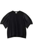 【ランバン オン ブルー/LANVIN en Bleu】のコクーンスリーブコンビカットソー ブラック|ID: prp329100004420348 ipo3291000000036201601