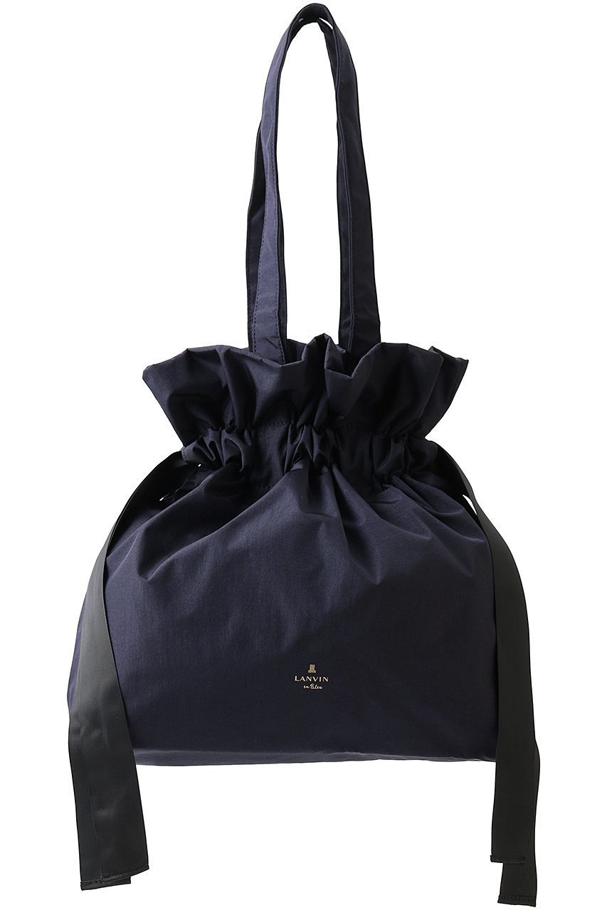 【ランバン オン ブルー/LANVIN en Bleu】のグログランギャザートートバッグ インテリア・キッズ・メンズ・レディースファッション・服の通販 founy(ファニー) 　ファッション　Fashion　レディースファッション　Fashion for Women　バッグ　Bags　ギャザー　Gathered, Ruffled　ファブリック　Fabric, Textile　フェミニン　Feminine, Girly　フォルム　Silhouette, Form　フラット　Flat, Flat Shoes　フリル　Frill, Ruffle　リュクス　Luxury, Elegant, High-End, Chic　ネイビー|ID: prp329100004420349 ipo3291000000036926690