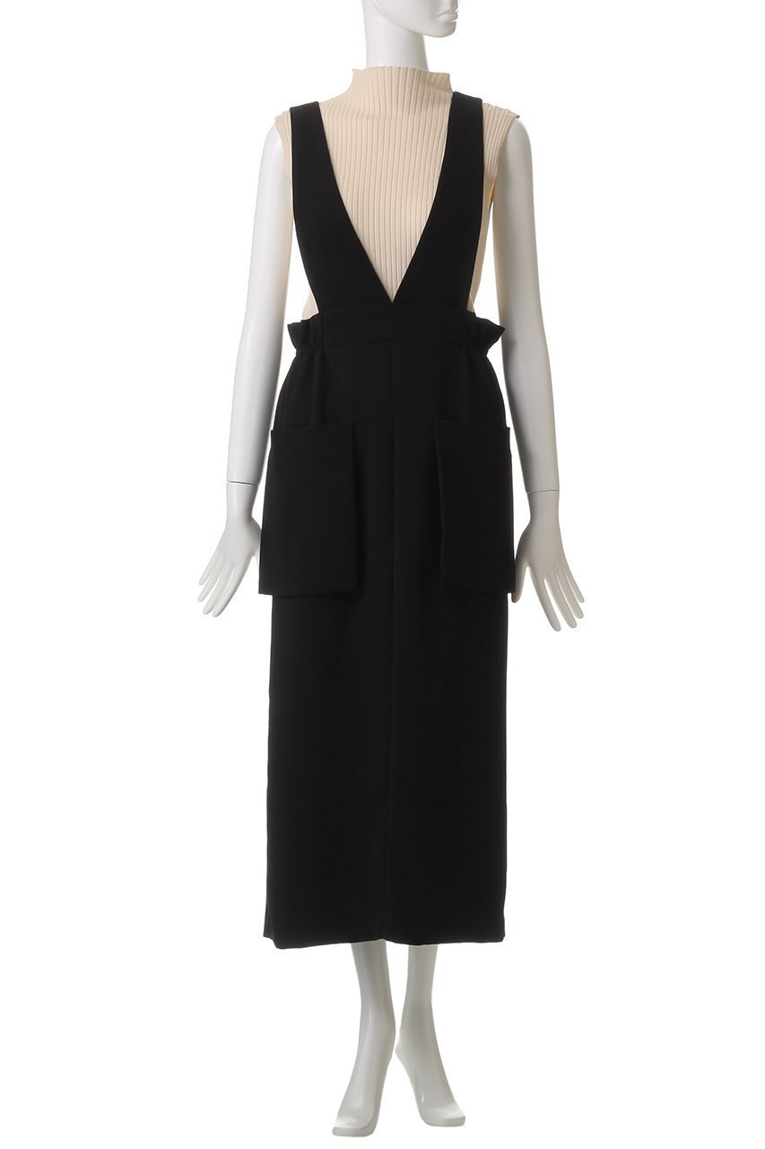 【ランバン オン ブルー/LANVIN en Bleu】のトリアセサロペットスカート 人気、トレンドファッション・服の通販 founy(ファニー) 　ファッション　Fashion　レディースファッション　Fashion for Women　スカート　Skirts　ロングスカート　Long Skirts / Maxi & Midi Skirts　カットソー　Cut and Sewn Top　ギャザー　Gathered, Ruffled　サロペット　Overalls, Salopette　ポケット　Pocket, Pocket Detail　ロング　Long, Long-Length　エレガント 上品　Elegant　再入荷　Restock / Back in Stock　other-2|ID: prp329100004420359 ipo3291000000032769219