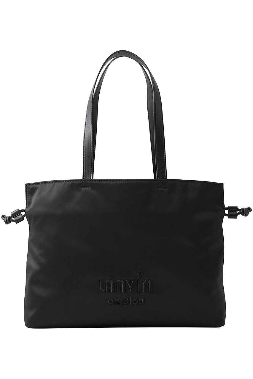【ランバン オン ブルー/LANVIN en Bleu】の2wayサテンナイロンドロストトートバック小 インテリア・キッズ・メンズ・レディースファッション・服の通販 founy(ファニー) 　ファッション　Fashion　レディースファッション　Fashion for Women　バッグ　Bags　サテン　Satin, Glossy Fabric　ドローストリング　Drawstring, Pull Cord　フォルム　Silhouette, Form　リュクス　Luxury, Elegant, High-End, Chic　エレガント 上品　Elegant　ブラック|ID: prp329100004420366 ipo3291000000035103265
