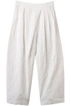 【プレインピープル/PLAIN PEOPLE】の塩縮プリントワイドテーパードパンツ ホワイト|ID: prp329100004420369 ipo3291000000032910243