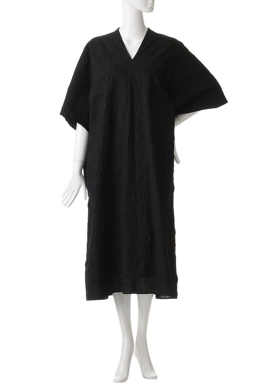 【プレインピープル/PLAIN PEOPLE】の塩縮プリントVネックワンピース 人気、トレンドファッション・服の通販 founy(ファニー) 　ファッション　Fashion　レディースファッション　Fashion for Women　ワンピース　Dresses　チュニック　Tunic Tops & Dresses　チュニック　Tunic, Long Top　フラワー　Flower, Floral　プリント　Print, Printed Pattern　ロング　Long, Long-Length　other-2|ID: prp329100004420371 ipo3291000000032872625