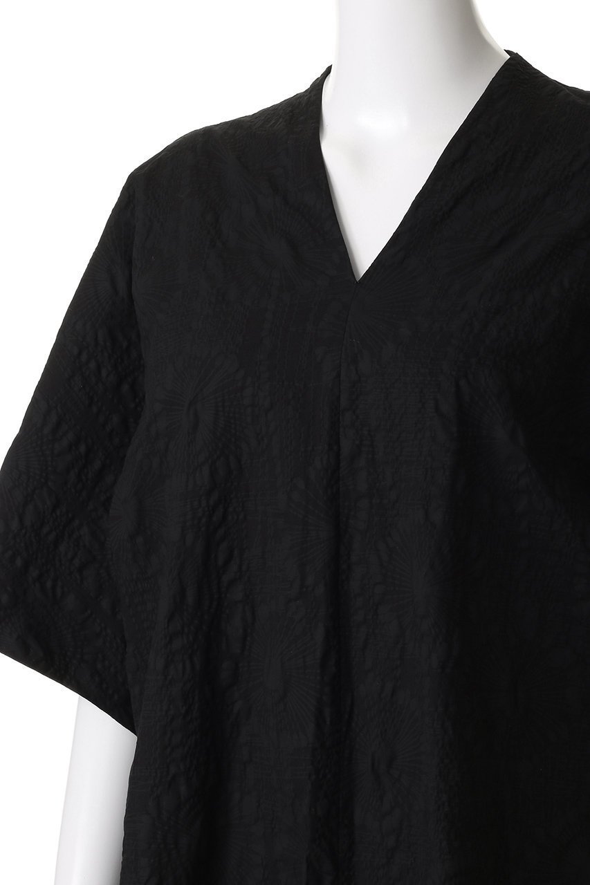 【プレインピープル/PLAIN PEOPLE】の塩縮プリントVネックワンピース 人気、トレンドファッション・服の通販 founy(ファニー) 　ファッション　Fashion　レディースファッション　Fashion for Women　ワンピース　Dresses　チュニック　Tunic Tops & Dresses　チュニック　Tunic, Long Top　フラワー　Flower, Floral　プリント　Print, Printed Pattern　ロング　Long, Long-Length　other-5|ID: prp329100004420371 ipo3291000000032872641