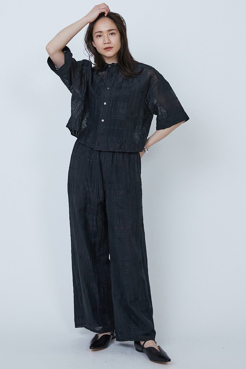 【プルミエ アロンディスモン/1er Arrondissement】の【TICCA】ブラウス 人気、トレンドファッション・服の通販 founy(ファニー) 　ファッション　Fashion　レディースファッション　WOMEN　トップス・カットソー　Tops/Tshirt　シャツ/ブラウス　Shirts/Blouses　おすすめ　Recommend　クロップド　Cropped　ショート　Short　スリーブ　Sleeve　セットアップ　Set Up　チェック　Check　ハーフ　Half　リネン　Linen　夏　Summer　other-7|ID: prp329100004420385 ipo3291000000031329117
