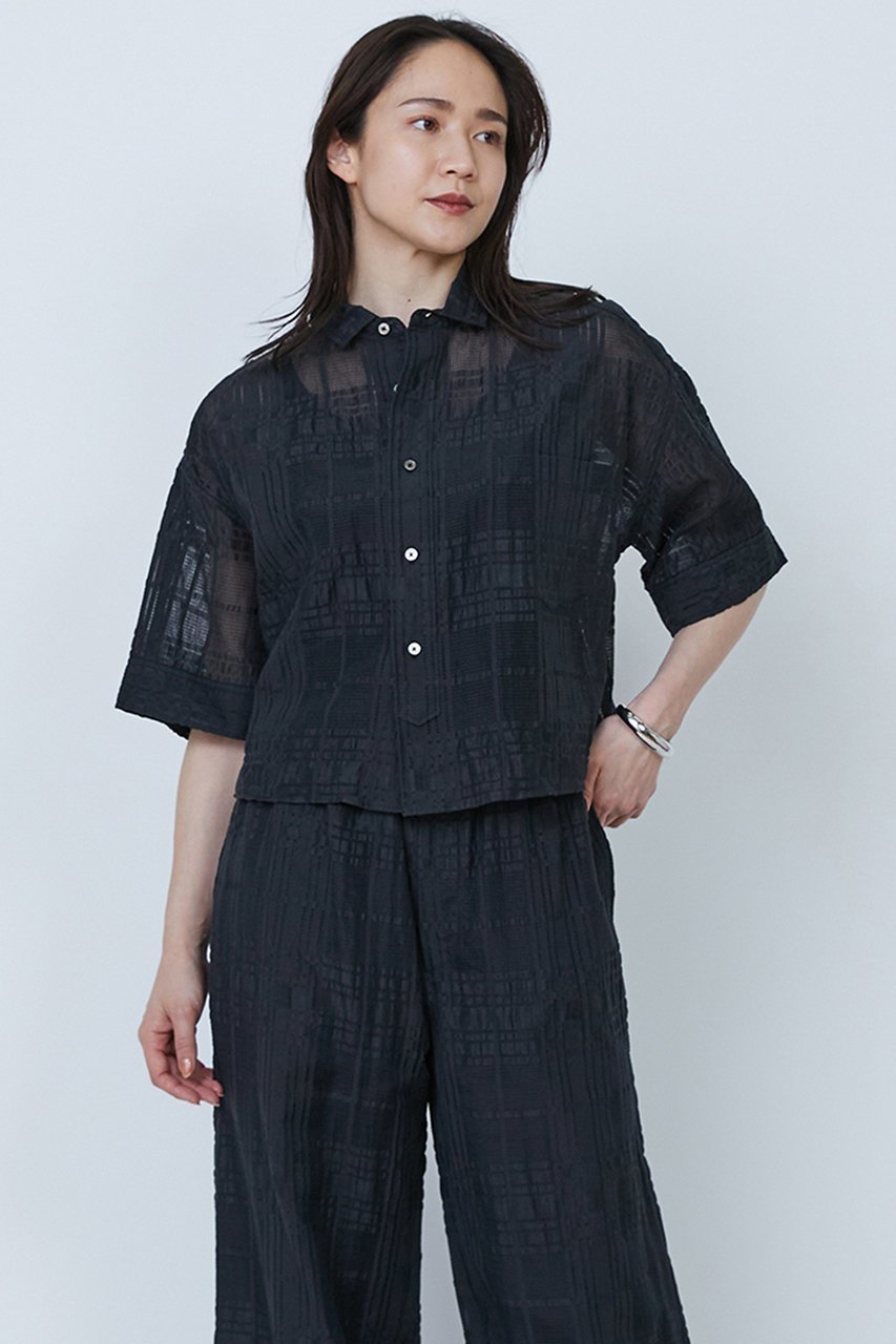 【プルミエ アロンディスモン/1er Arrondissement】の【TICCA】ブラウス 人気、トレンドファッション・服の通販 founy(ファニー) 　ファッション　Fashion　レディースファッション　Fashion for Women　トップス・カットソー　Cut & Sew Tops　シャツ・ブラウス・オフィスカジュアル　Elegant Blouses & Button-Ups　おすすめ　Recommended / Our Picks　クロップド　Cropped, Short Length　ショート　Short, Short Length　スリーブ　Sleeve, Long Sleeve / Short Sleeve　セットアップ　Set-Up, Coordinated Outfit　チェック　Check, Plaid, Tartan　ハーフ　Half, Half-Length　リネン　Linen, Linen Fabric　夏　Summer　other-6|ID: prp329100004420385 ipo3291000000032856974