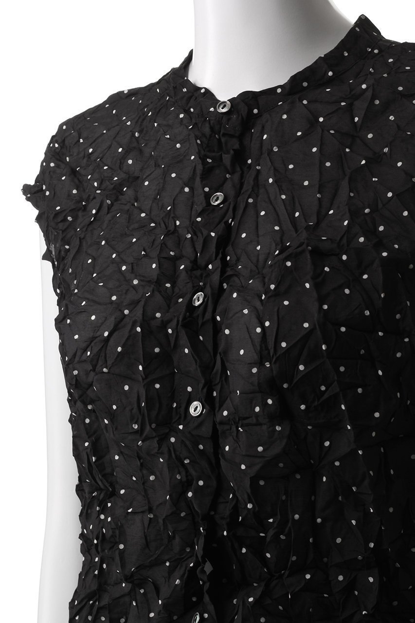 【ミズイロ インド/mizuiro ind】のdots print catch washer N/S shirt シャツ 人気、トレンドファッション・服の通販 founy(ファニー) 　ファッション　Fashion　レディースファッション　WOMEN　トップス・カットソー　Tops/Tshirt　キャミソール / ノースリーブ　No Sleeves　シャツ/ブラウス　Shirts/Blouses　シアー　Sheer　ドット　Dot　ノースリーブ　No Sleeve　ワッシャー　Washer　other-5|ID: prp329100004420386 ipo3291000000031329119