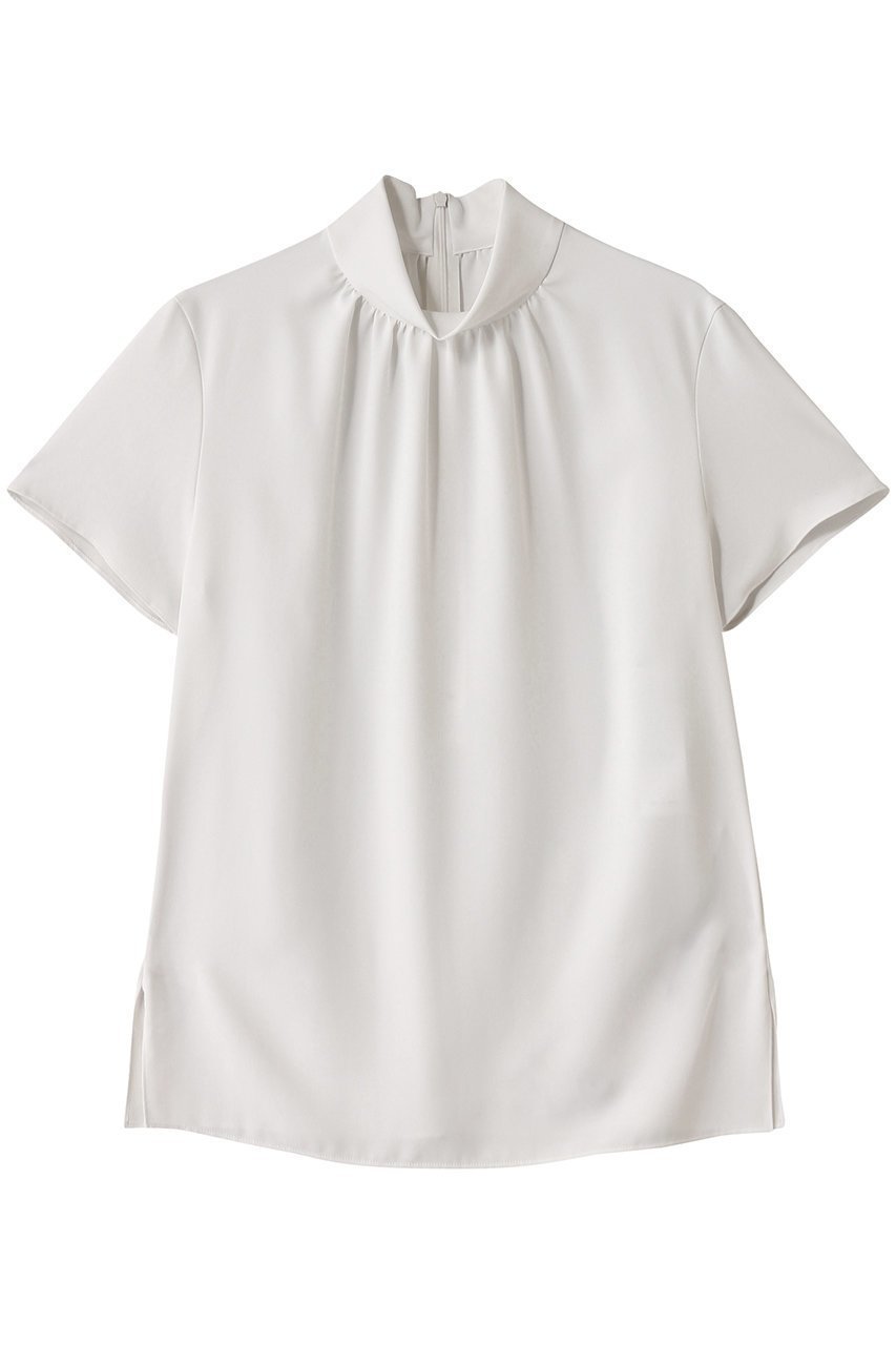 【ベイジ,/BEIGE,】のEVA(エバ)/ブラウス インテリア・キッズ・メンズ・レディースファッション・服の通販 founy(ファニー) 　ファッション　Fashion　レディースファッション　Fashion for Women　トップス・カットソー　Cut & Sew Tops　シャツ・ブラウス・オフィスカジュアル　Elegant Blouses & Button-Ups　エレガント 上品　Elegant　ギャザー　Gathered, Ruffled　ショート　Short, Short Length　スリーブ　Sleeve, Long Sleeve / Short Sleeve　セレモニー　Ceremony　ドレープ　Drape, Draping Fabric　ハイネック　High Neck, Mock Neck　White|ID: prp329100004420413 ipo3291000000032839342