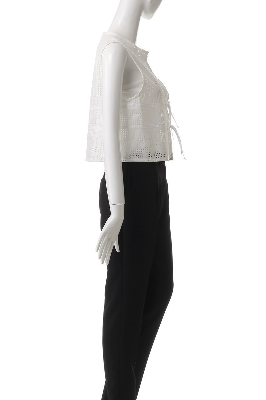 【ミディウミソリッド/MIDIUMISOLID】のlace short vest.S ベスト 人気、トレンドファッション・服の通販 founy(ファニー) 　ファッション　Fashion　レディースファッション　Fashion for Women　アウター　Coat / Outerwear Collection　レディースジャケット・軽アウター　Jackets　コンパクト　Compact, Small Size　ジャケット　Jacket, Outerwear　トレンド　Trend, Trending Now　フェミニン　Feminine, Girly　フォルム　Silhouette, Form　フロント　Front, Front Design　ベスト　Vest, Waistcoat　ボトム　Bottoms, Lower Wear　リボン　Ribbon, Bow　レース　Lace, Lace Fabric　other-3|ID: prp329100004420414 ipo3291000000035064782